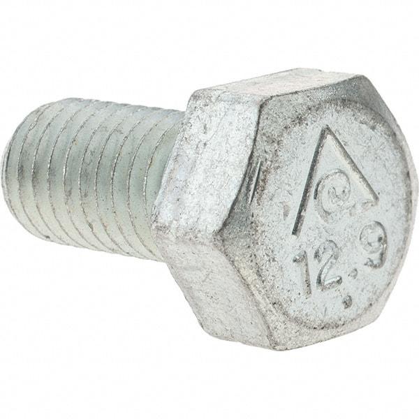 Value Collection - M10x1.50mm Metric Coarse, 20mm Length Under Head Hex Head Cap Screw - Fully Threaded, Grade 8.8 Steel, Zinc-Plated Finish, 17mm Hex - Apex Tool & Supply