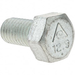 Value Collection - M10x1.50mm Metric Coarse, 20mm Length Under Head Hex Head Cap Screw - Fully Threaded, Grade 8.8 Steel, Zinc-Plated Finish, 17mm Hex - Apex Tool & Supply
