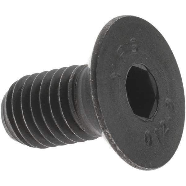 Value Collection - M10x1.50 Metric Coarse Hex Socket Drive, 90° Flat Screw - Grade 12.9 Alloy Steel, Black Oxide Finish, Fully Threaded, 20mm OAL - Apex Tool & Supply