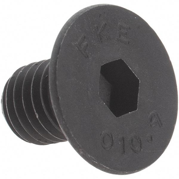 Value Collection - M10x1.50 Metric Coarse Hex Socket Drive, 90° Flat Screw - Grade 12.9 Alloy Steel, Black Oxide Finish, Fully Threaded, 16mm OAL - Apex Tool & Supply