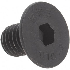 Value Collection - M10x1.50 Metric Coarse Hex Socket Drive, 90° Flat Screw - Grade 12.9 Alloy Steel, Black Oxide Finish, Fully Threaded, 16mm OAL - Apex Tool & Supply
