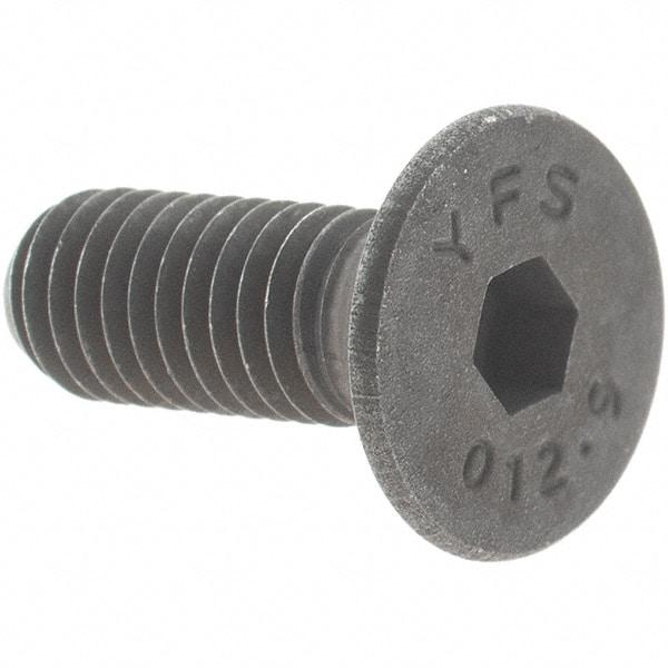Value Collection - M5x0.80 Metric Coarse Hex Socket Drive, 90° Flat Screw - Grade 12.9 Alloy Steel, Black Oxide Finish, Fully Threaded, 14mm OAL - Apex Tool & Supply