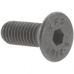 Value Collection - M5x0.80 Metric Coarse Hex Socket Drive, 90° Flat Screw - Grade 12.9 Alloy Steel, Black Oxide Finish, Fully Threaded, 14mm OAL - Apex Tool & Supply