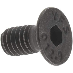 Value Collection - M4x0.70 Metric Coarse Hex Socket Drive, 90° Flat Screw - Grade 12.9 Alloy Steel, Black Oxide Finish, Fully Threaded, 8mm OAL - Apex Tool & Supply