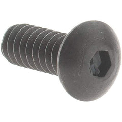 Value Collection - #4-40 UNC Hex Socket Drive, Button Screw - Alloy Steel, Black Oxide Finish, Fully Threaded, 5/16" OAL - Apex Tool & Supply