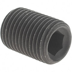 Value Collection - 1/2-20 UNF, 3/4" Long, Knurled Cup Point Set Screw - Grade 8 Alloy Steel, 1/4" Key - Apex Tool & Supply