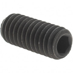 Value Collection - 5/16-18 UNC, 3/4" OAL, Knurled Cup Point Set Screw - Grade 8 Alloy Steel, 5/32" Key - Apex Tool & Supply