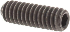 Value Collection - 1/4-20 UNC, 3/4" OAL, Knurled Cup Point Set Screw - Grade 8 Alloy Steel, 1/8" Key - Apex Tool & Supply