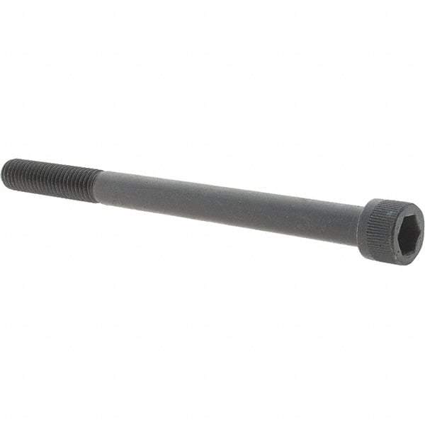 Value Collection - 3/8-16 UNC Hex Socket Drive, Socket Cap Screw - Alloy Steel, Black Oxide Finish, Fully Threaded, 5" Length Under Head - Apex Tool & Supply