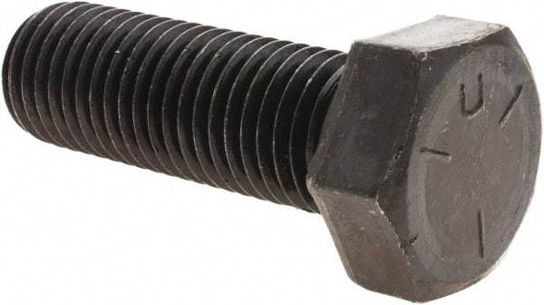 Value Collection - 1-8 UNC, 3" Length Under Head Hex Head Cap Screw - Partially Threaded, Grade 5 Steel, Uncoated, 1-1/2" Hex - Apex Tool & Supply