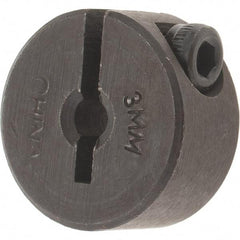Value Collection - 3mm Bore, Steel, One Piece Clamp Collar - 11/16" Outside Diam - Apex Tool & Supply