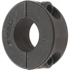 Value Collection - 15mm Bore, Steel, Two Piece Shaft Collar - 1-3/8" Outside Diam - Apex Tool & Supply