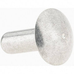 Value Collection - 3/16" Body Diam, Brazier Aluminum Solid Rivet - 1/2" Length Under Head - Apex Tool & Supply