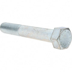 Value Collection - 3/4-10 UNC, 5" Length Under Head Hex Head Cap Screw - Partially Threaded, Grade 8 Alloy Steel, Zinc-Plated Finish, 1-1/8" Hex - Apex Tool & Supply