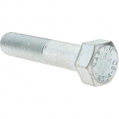 Value Collection - 5/8-18 UNF, 3" Length Under Head Hex Head Cap Screw - Partially Threaded, Grade 8 Alloy Steel, Zinc-Plated Finish, 15/16" Hex - Apex Tool & Supply