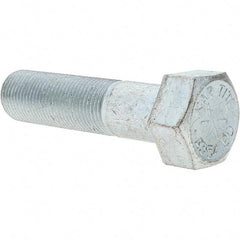 Value Collection - 3/4-16 UNF, 3" Length Under Head Hex Head Cap Screw - Partially Threaded, Grade 8 Alloy Steel, Zinc-Plated Finish, 1-1/8" Hex - Apex Tool & Supply
