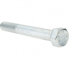 Value Collection - 7/8-9 UNC, 7" Length Under Head Hex Head Cap Screw - Partially Threaded, Grade 8 Alloy Steel, Zinc-Plated Finish, 1-5/16" Hex - Apex Tool & Supply