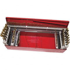 DORMER - 1/16 to 1/2", 118° Point, TiN Finish, High Speed Steel Jobber Length Drill Bit Set - Apex Tool & Supply