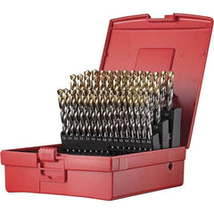 DORMER - 6 to 10mm, 118° Point, TiN Finish, High Speed Steel Jobber Length Drill Bit Set - Apex Tool & Supply