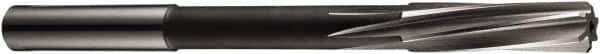 DORMER - 6.5mm Cobalt 6 Flute Chucking Reamer - Spiral Flute, 6mm Straight Shank, 28mm Flute Length, 101mm OAL - Apex Tool & Supply