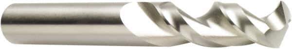 DORMER - 0.4645" 130° Spiral Flute Cobalt Screw Machine Drill Bit - Bright Finish, Right Hand Cut, 47mm Flute Length, 95mm OAL, Special Type Point, Straight Shank - Apex Tool & Supply