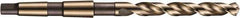DORMER - 15mm, 2MT 118° Point Cobalt Taper Shank Drill Bit - Bright Finish, 114mm Flute Length, 212mm OAL, Spiral Flute, Series A730 - Apex Tool & Supply