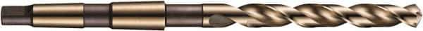 DORMER - 15.5mm, 2MT 118° Point Cobalt Taper Shank Drill Bit - Bright Finish, 120mm Flute Length, 218mm OAL, Spiral Flute, Series A730 - Apex Tool & Supply