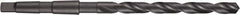 DORMER - 8mm, 1MT 118° Point High Speed Steel Taper Shank Drill Bit - Oxide Finish, 100mm Flute Length, 181mm OAL, Spiral Flute, Series A350 - Apex Tool & Supply