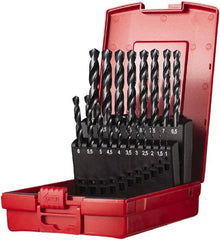 DORMER - 1 to 10mm, 118° Point, Oxide Finish, High Speed Steel Jobber Length Drill Bit Set - Apex Tool & Supply