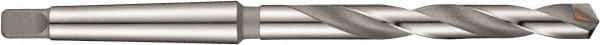 DORMER - 10.5mm, 1MT 118° Point Carbide-Tipped Taper Shank Drill Bit - Bright/Oxide Finish, 87mm Flute Length, 168mm OAL, Spiral Flute, Series A166 - Apex Tool & Supply