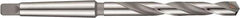 DORMER - 10.5mm, 1MT 118° Point Carbide-Tipped Taper Shank Drill Bit - Bright/Oxide Finish, 87mm Flute Length, 168mm OAL, Spiral Flute, Series A166 - Apex Tool & Supply