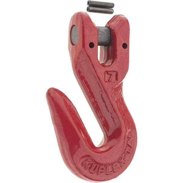 Value Collection - 9/32" Chain Diam, 100 Chain Grade Clevis Hook - 4,300 Lb Capacity, 11/16" ID, 13/32" Pin Diam, 3/8" Hook Throat, 2-1/8" OAL - Apex Tool & Supply
