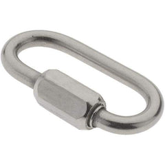 Value Collection - Stainless Steel Quick Link - 1/8" Diameter, 200 Lb Load Limit - Apex Tool & Supply