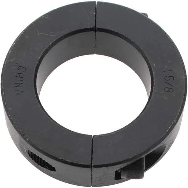 Value Collection - 1-5/8" Bore, Steel, Two Piece Shaft Collar - 2-5/8" Outside Diam, 11/16" Wide - Apex Tool & Supply