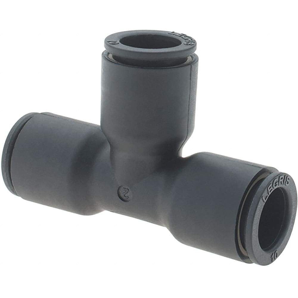 Parker - 10mm Outside Diam, Nylon Push-to-Connect Tube Union Tee - 290 Max psi - Apex Tool & Supply