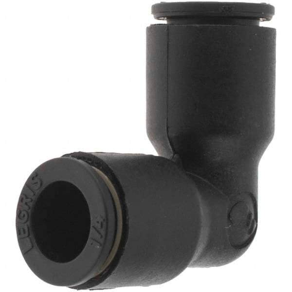 Parker - 1/4" Outside Diam, 1/4 Thread, Push-to-Connect Union Elbow - Apex Tool & Supply
