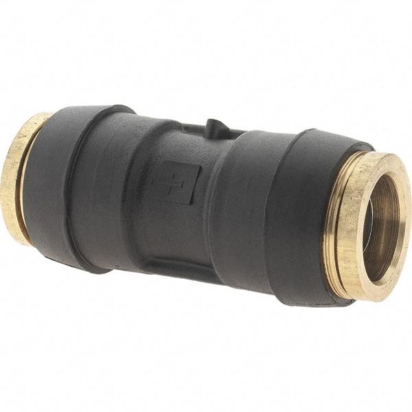Parker - 5/8" Outside Diam, Brass Push-to-Connect Tube Union - 250 Max psi, Tube to Tube Connection - Apex Tool & Supply