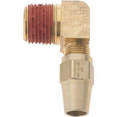 Parker - 3/8" OD, Brass Male Elbow - 400 Max Working psi, - Apex Tool & Supply