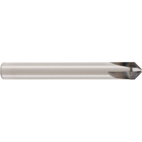 Seco - 6mm Diam 4 Flute Single End Solid Carbide Chamfer Mill - Apex Tool & Supply