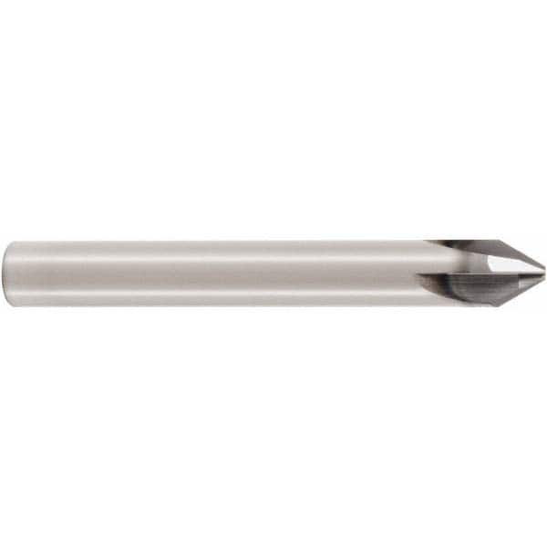 Seco - 8mm Diam 4 Flute Single End Solid Carbide Chamfer Mill - Apex Tool & Supply