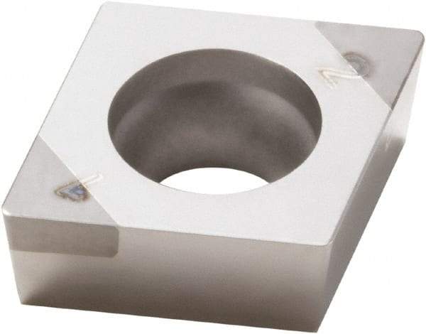 Seco - CCGW431 S Grade CBN010 PCBN Turning Insert - 80° Diamond, 1/2" Inscr Circle, 3/16" Thick, 1/64" Corner Radius - Apex Tool & Supply