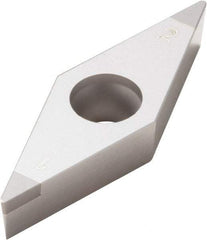 Seco - VBGW330.5 Grade CBN010 PCBN Turning Insert - Uncoated, 35° Diamond, 3/8" Inscr Circle, 3/16" Thick, 0.008" Corner Radius - Apex Tool & Supply