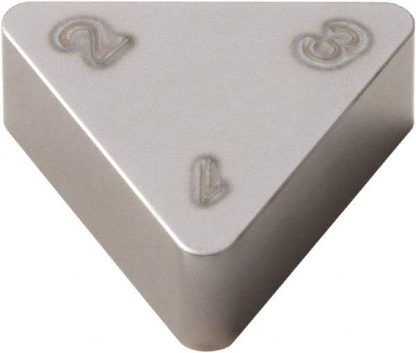 Seco - TPGN222 S Grade CBN010 PCBN Turning Insert - 60° Triangle, 1/4" Inscr Circle, 1/8" Thick, 1/32" Corner Radius - Apex Tool & Supply