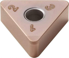 Seco - TNGA332 Grade CBN010 PCBN Turning Insert - Uncoated, 60° Triangle, 3/8" Inscr Circle, 3/16" Thick, 1/32" Corner Radius - Apex Tool & Supply