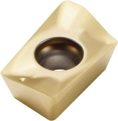 Seco - XOMX10T302 M06 Grade F40M Carbide Milling Insert - TiAIN/TiN Finish, 5/32" Thick, 6.9mm Inscribed Circle, 0.2mm Corner Radius - Apex Tool & Supply