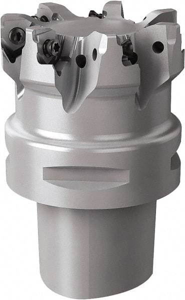 Seco - 66mm Cut Diam, 7.5mm Max Depth of Cut, 60mm OAL, Indexable Square Shoulder End Mill - C6 Modular Connection, 90° Lead Angle, Series Square 6 - Apex Tool & Supply