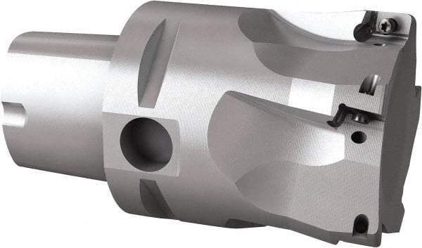 Seco - 54mm Cut Diam, 9mm Max Depth of Cut, 60mm OAL, Indexable Square Shoulder End Mill - Multiple Insert Styles, C5 Modular Connection, 90° Lead Angle, Through Coolant, Series Turbo 10 - Apex Tool & Supply