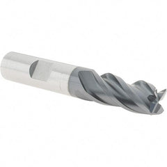 Iscar - 1/2", 4 Flute, Single End, Solid Carbide, 0.023" Corner Radius End Mill - 3" OAL, Right Hand Flute, 1" LOC, Right Hand Cut - Apex Tool & Supply