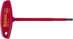 Wiha - 4mm Hex, T-Handle, Insulated Hex Key - 176mm OAL, Chrome Vanadium Molybdenum, Metric System of Measurement - Apex Tool & Supply