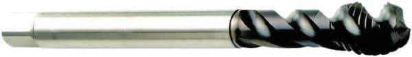 Sandvik Coromant - 3/8-16 UNC 3 Flute 2B Modified Bottoming Spiral Flute Tap - Powdered Metal, SmoothTop Finish, 100mm OAL, Right Hand Flute, Right Hand Thread, Series CoroTap 300 - Apex Tool & Supply